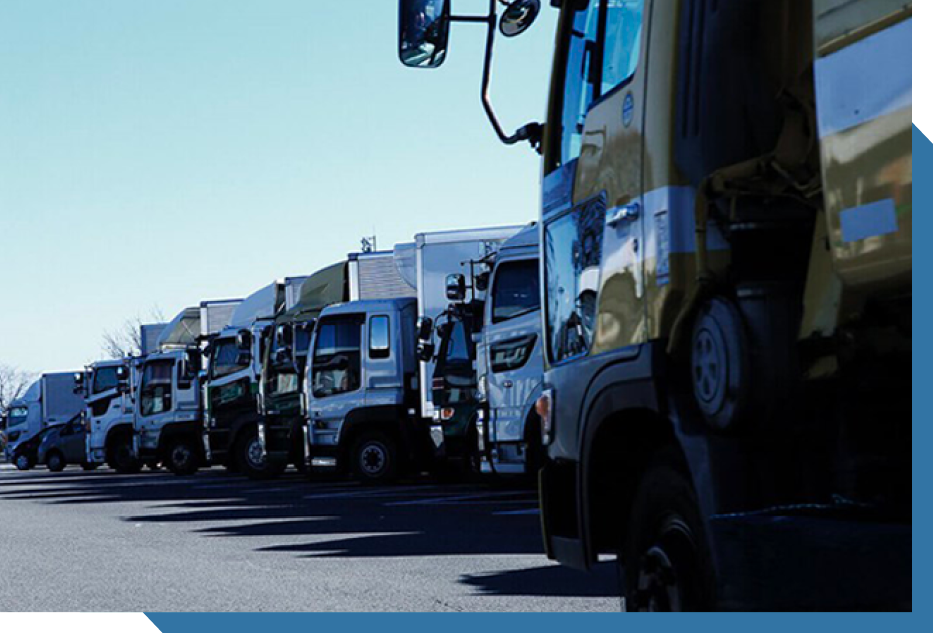 CCL Logistics & Technology HGVs parked in a line
