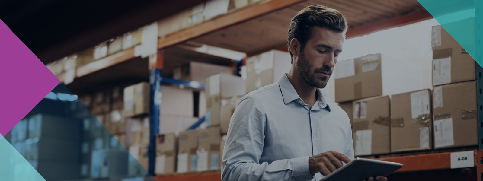 CCL Logistics & Technology Man in warehouse heading image